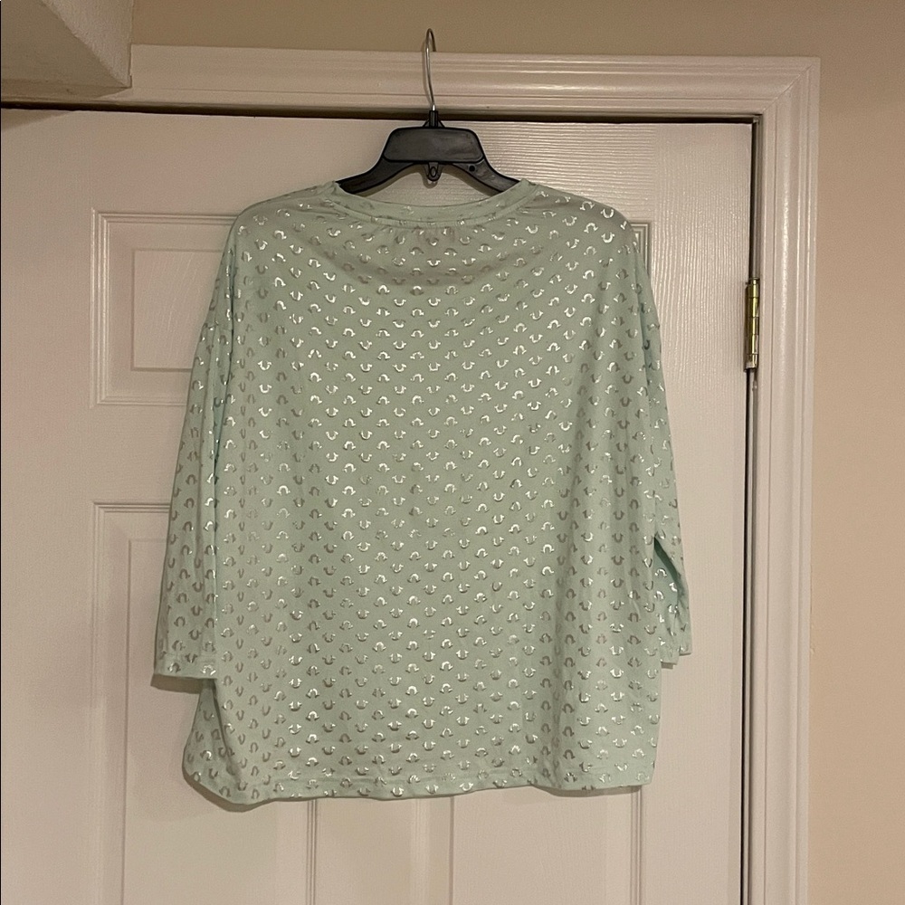 True Religion Light Green Long Sleeve Top - Picture 3 of 3